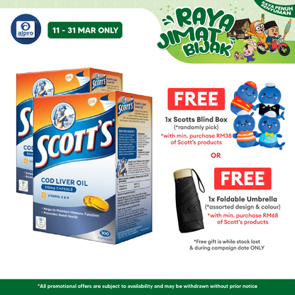 Scotts Pure Cod Liver Oil 2x100s | Immunity Scotts