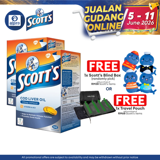 Scotts Pure Cod Liver Oil 2x100s | Immunity Scotts