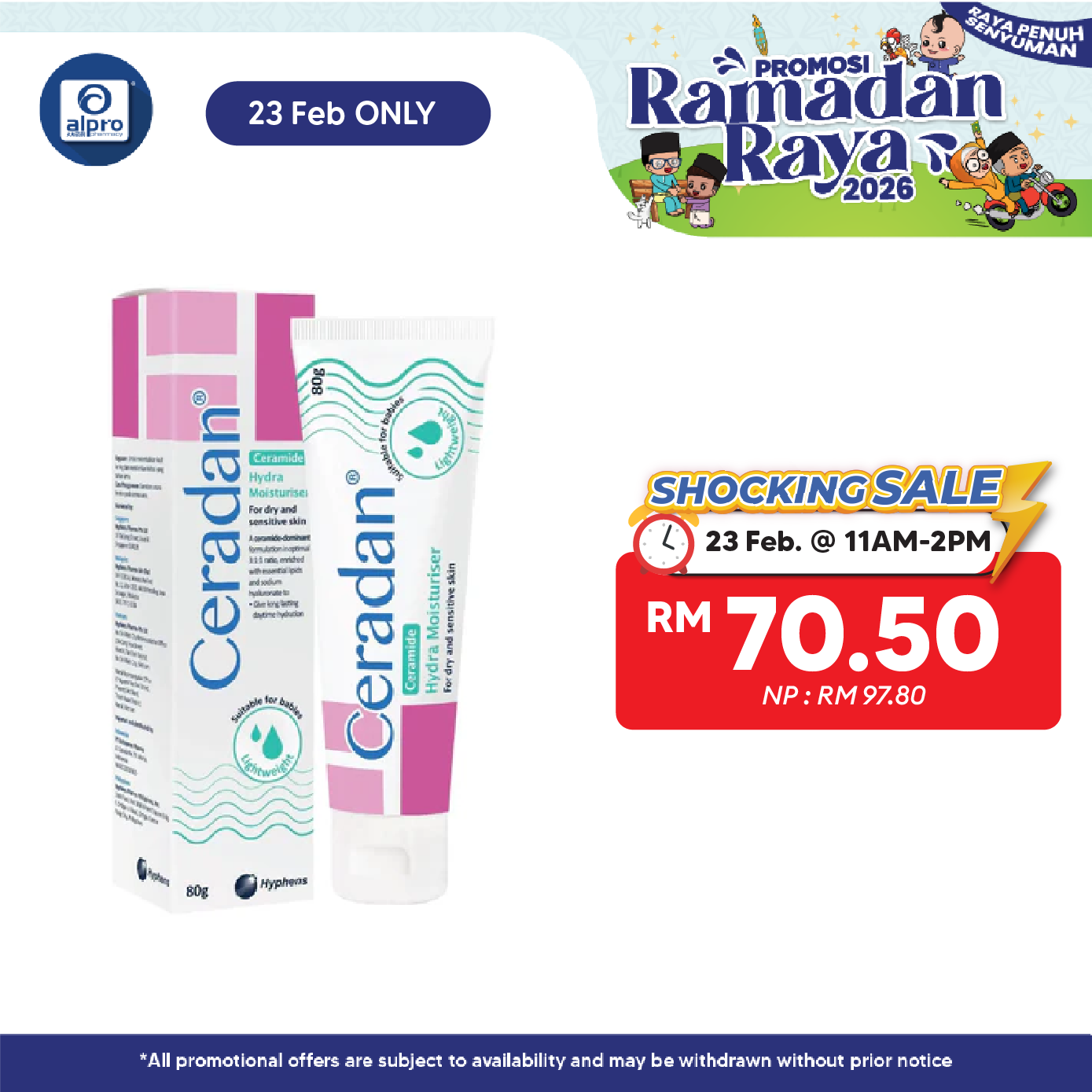 Ceradan Hydra Cream 80g | Hydrating Moisturizer Ceradan