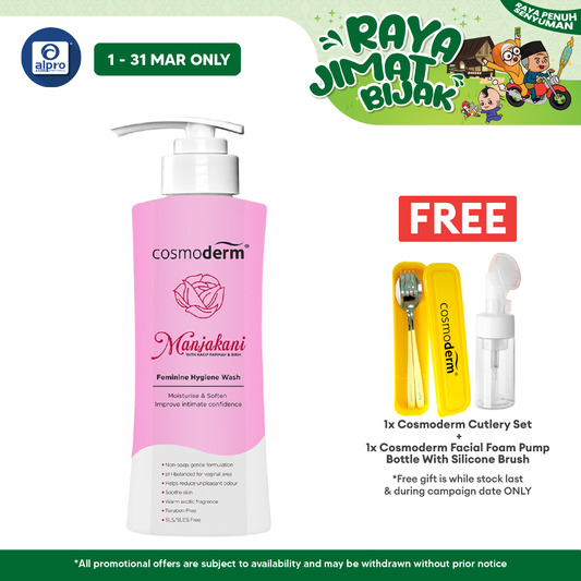 Cosmoderm Manjakani Hygiene Wash 375ml Cosmoderm