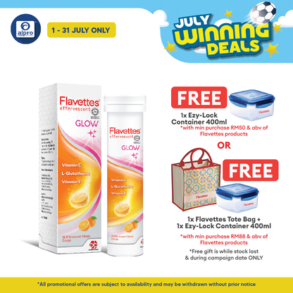 Flavettes Glow Effervescent Vitamin C 15s | Skin Brightening Flavettes