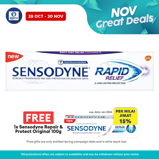 Sensodyne Rapid Relief 100g | Relieve Pain Sensitivity Sensodyne