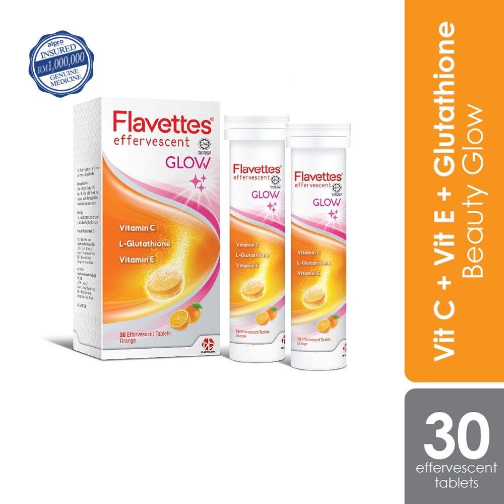 Flavettes Glow Effervescent 30s | Anti-Aging & Skin Brightening Flavettes