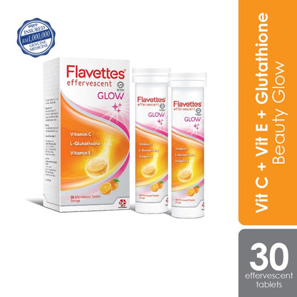 Flavettes Glow Effervescent 30s | Anti-Aging & Skin Brightening Flavettes