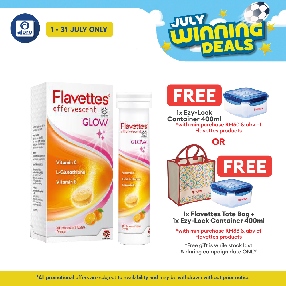 Flavettes Glow Effervescent 30s | Anti-Aging & Skin Brightening Flavettes