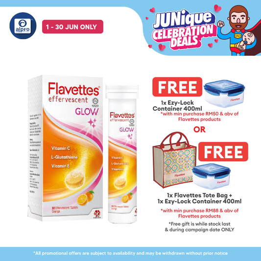 Flavettes Glow Effervescent 30s | Anti-Aging & Skin Brightening Flavettes