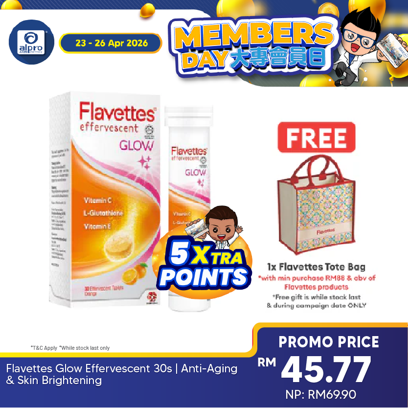 Flavettes Glow Effervescent 30s | Anti-Aging & Skin Brightening Flavettes