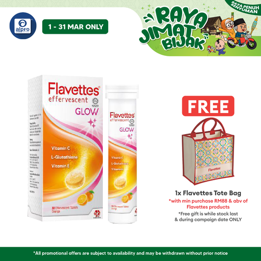 Flavettes Glow Effervescent 30s | Anti-Aging & Skin Brightening Flavettes