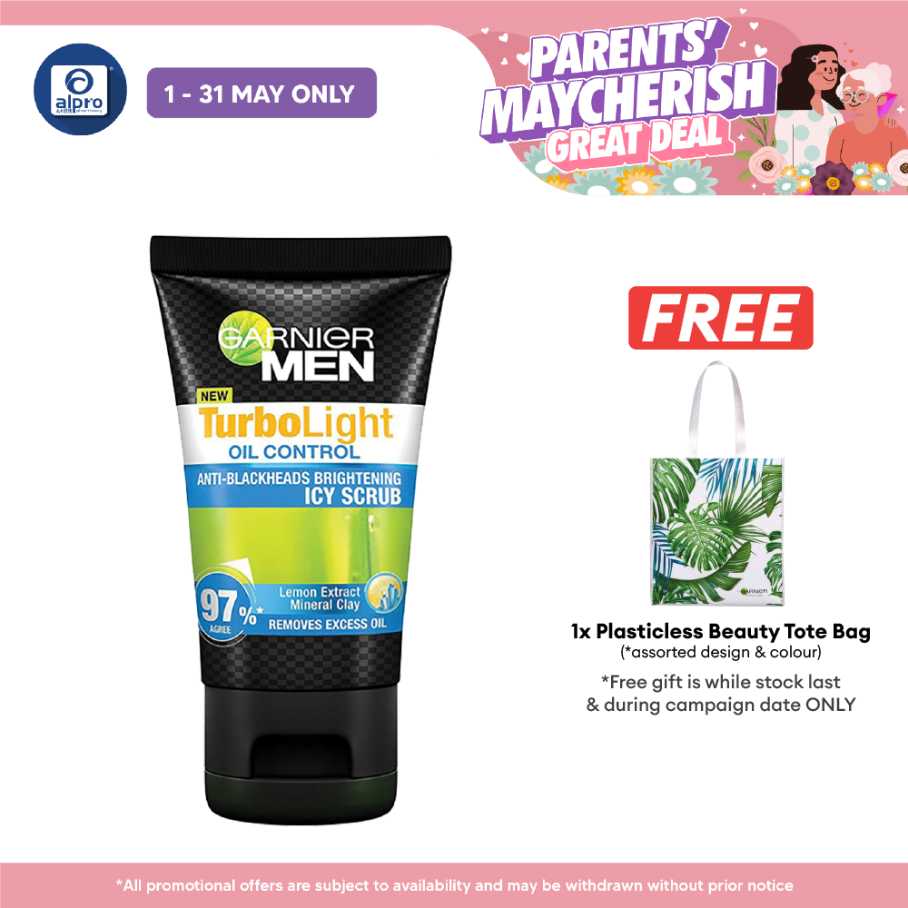 Garnier Men Turbolight Oil Control Icy Scrub 150ml Garnier