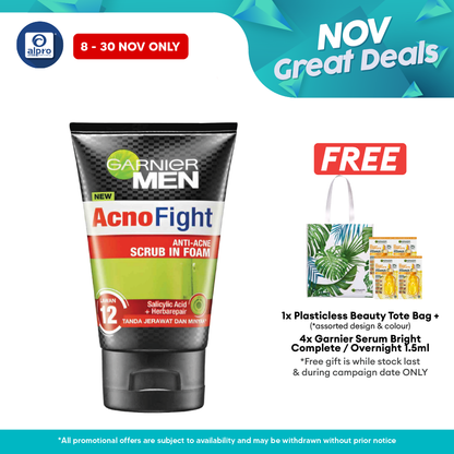 Garnier Men Acno Fight Anti Acne Scrub In Foam 150ml Garnier