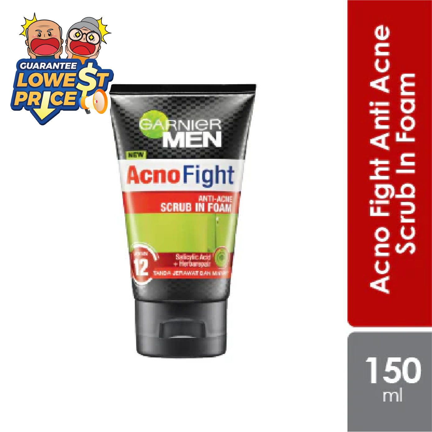 Garnier Men Acno Fight Anti Acne Scrub In Foam 150ml Garnier