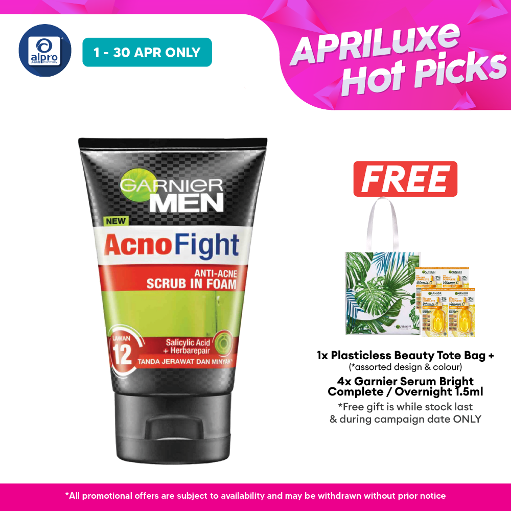 Garnier Men Acno Fight Anti Acne Scrub In Foam 150ml Garnier