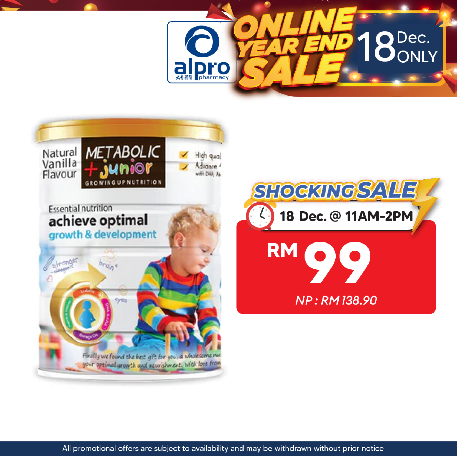 Metabolic + Junior 700g Children's Growing Up Nutrition | For Children Age 1 Year Old & Above