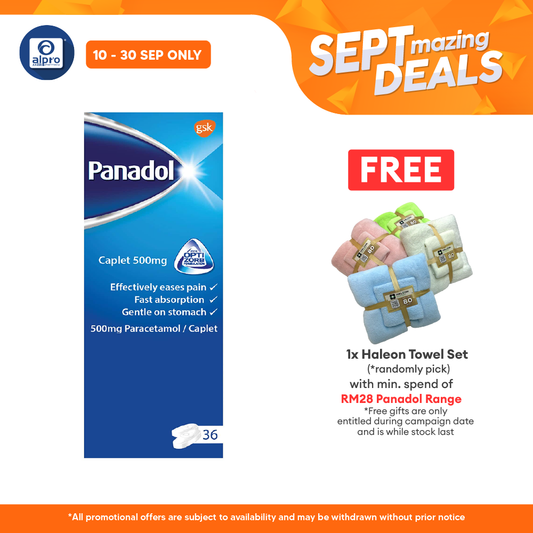 Panadol Optizorb Advance Caplet 500mg 3x12s Alpro Pharmacy