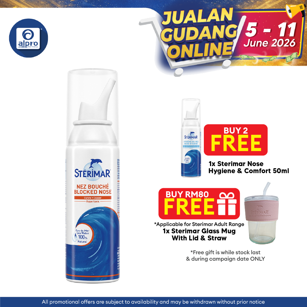 Sterimar Blocked Nose 100mL | Provides Fast Relief From Nasal Congestion Sterimar