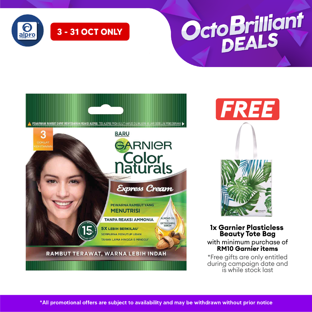Garnier Colour Naturals Express Cream3.0 Coklat Gelap Alpro Pharmacy