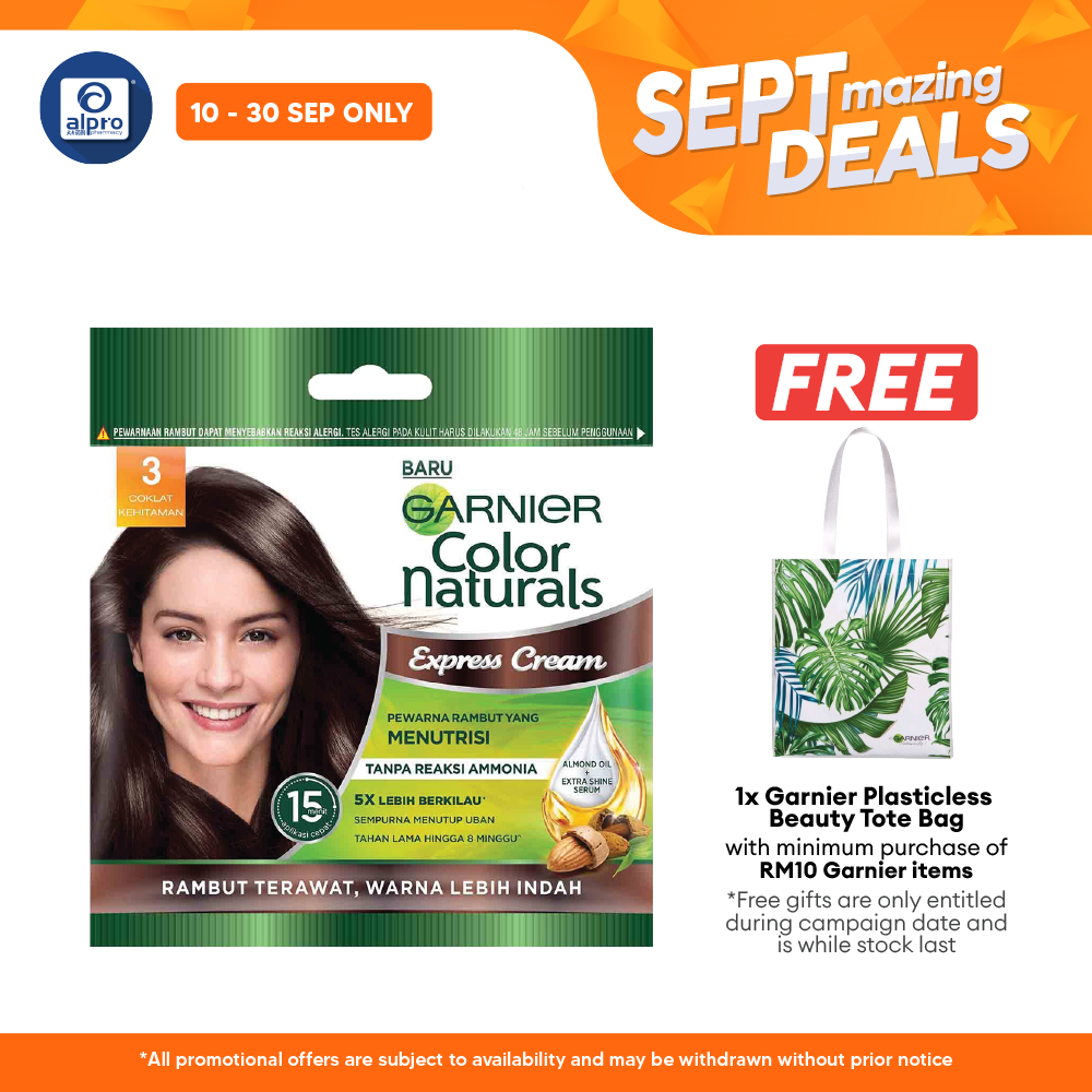Garnier Colour Naturals Express Cream3.0 Coklat Gelap Alpro Pharmacy