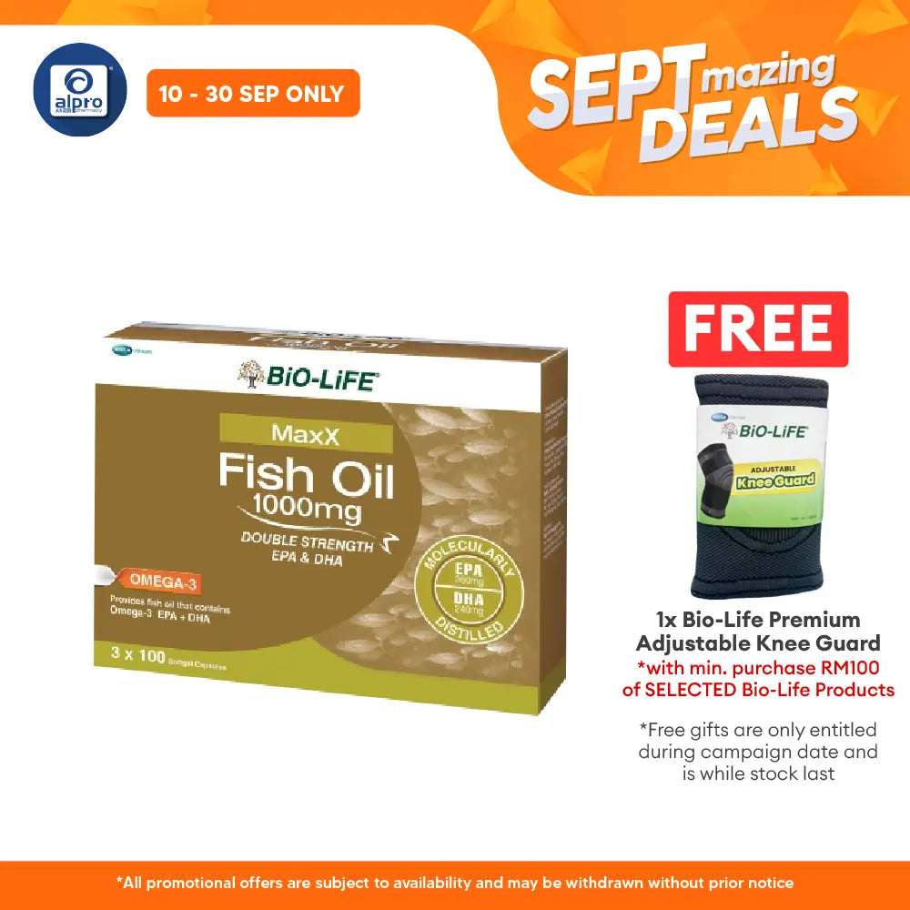 Bio-life Maxx Fish Oil 1000mg 3x100s | Support the Body System Alpro Pharmacy