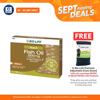 Bio-life Maxx Fish Oil 1000mg 3x100s | Support the Body System Alpro Pharmacy