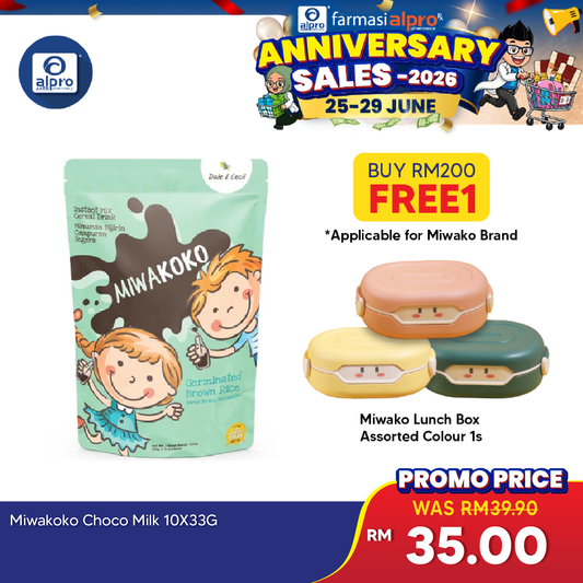 Miwakoko Choco Milk 10x30g | For Children Age 1 Year Old & Above Miwako