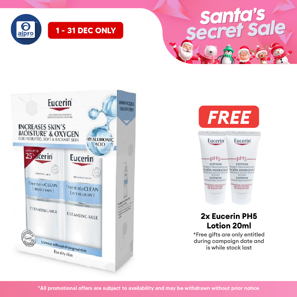 Eucerin Dermatoclean Mild Cleansing Milk 2x200ml Alpro Pharmacy