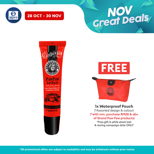 Grand Paw Paw Manuka 20+ Lip Balm 10g | Soothes Dry Chapped Cracked Lips Grand Paw Paw