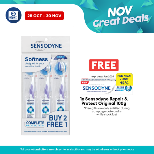 Sensodyne Complete Protection Toothbrush Soft 3s Sensodyne