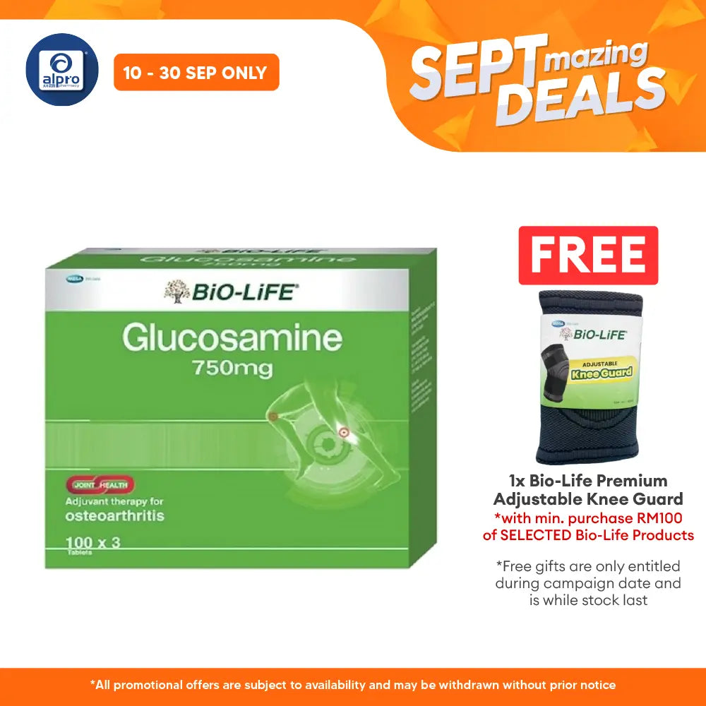 Bio-life Glucosamine 750mg 3x100s | Joint Health Alpro Pharmacy