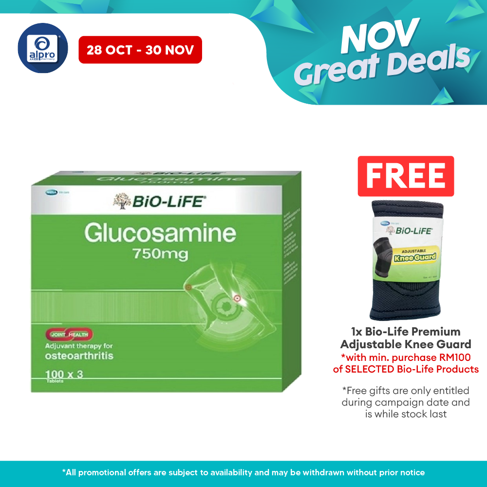 Bio-life Glucosamine 750mg 3x100s | Joint Health Bio-life