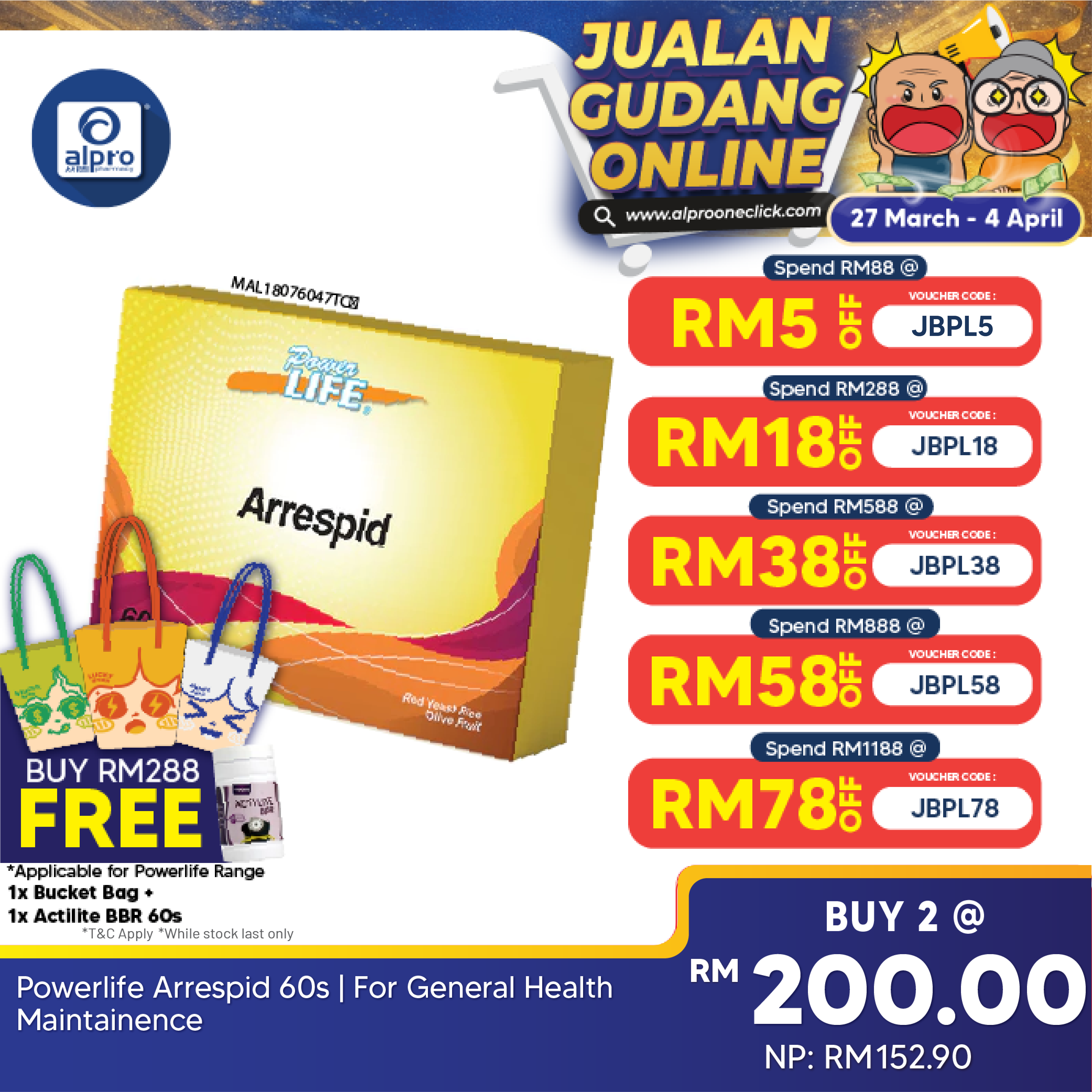 Powerlife Arrespid 60s | For General Health Maintainence Powerlife