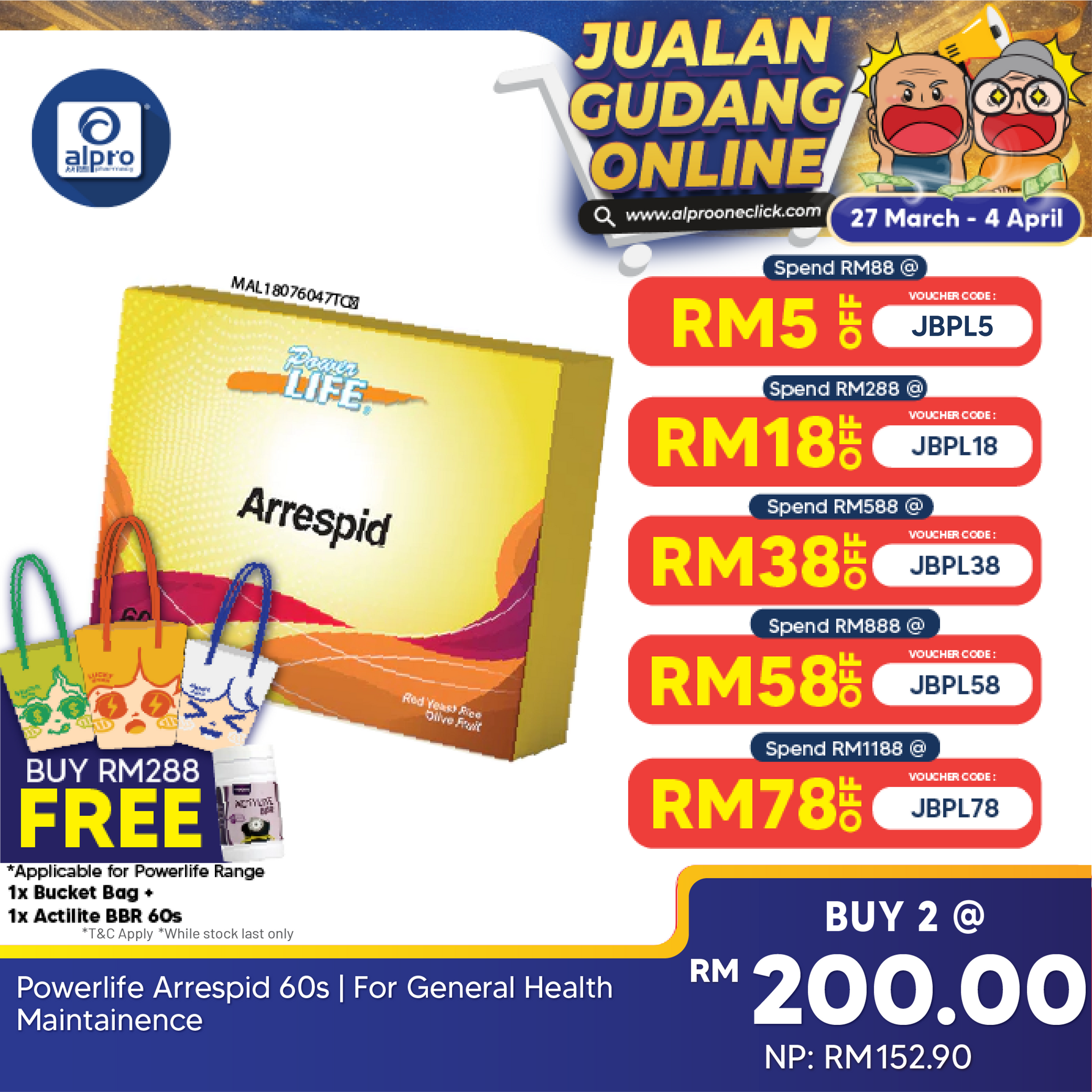 Powerlife Arrespid 60s | For General Health Maintainence Powerlife