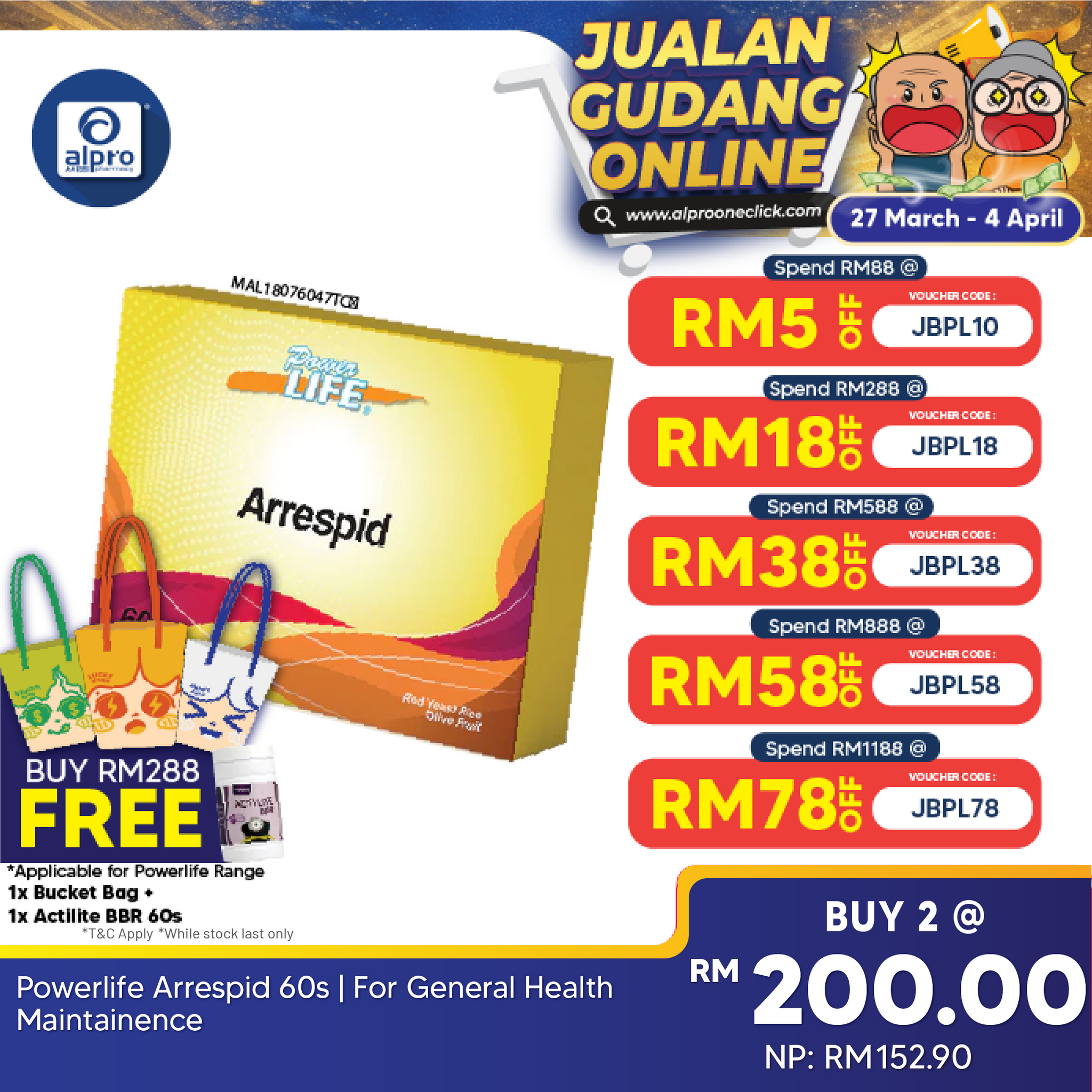 Powerlife Arrespid 60s | For General Health Maintainence Powerlife