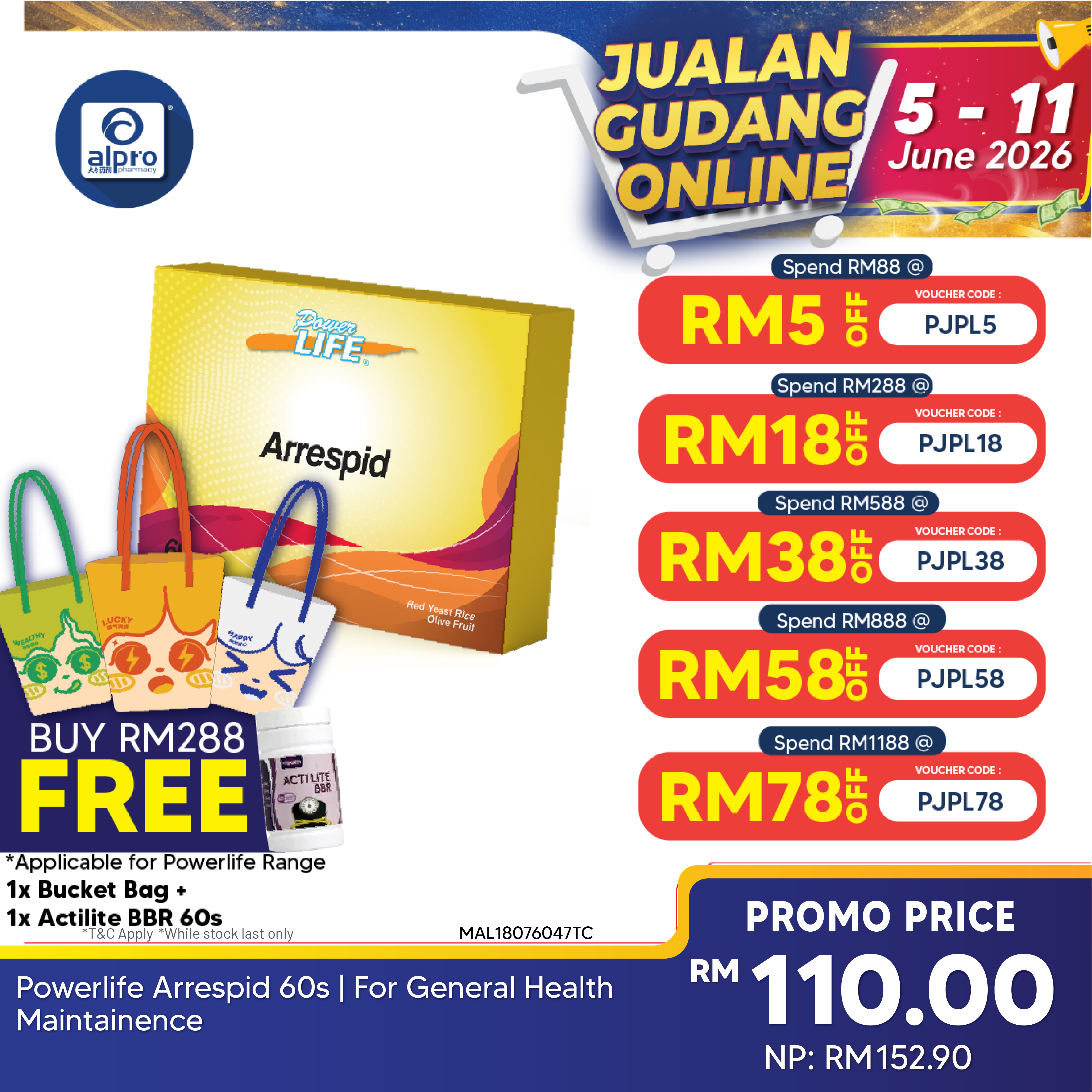 Powerlife Arrespid 60s | For General Health Maintainence Powerlife