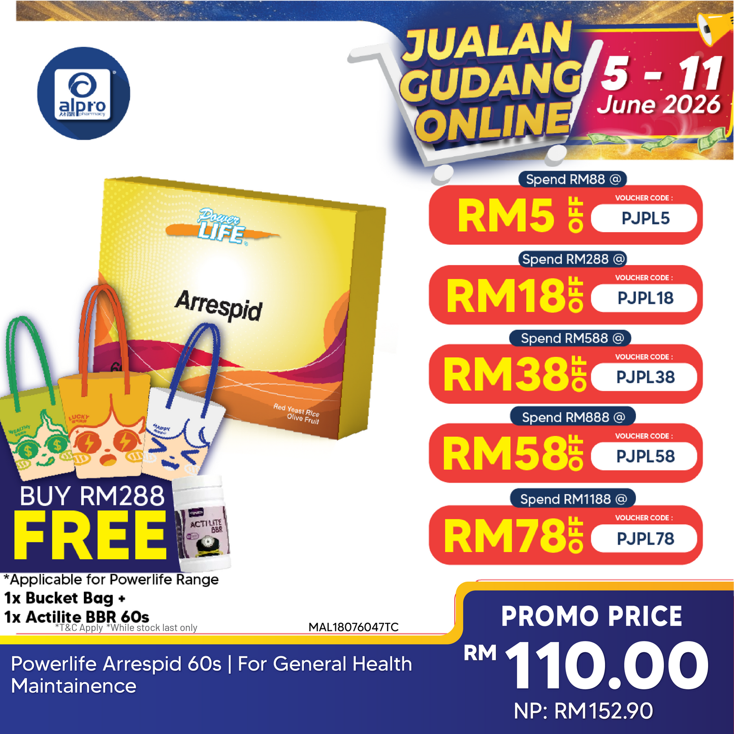 Powerlife Arrespid 60s | For General Health Maintainence Powerlife