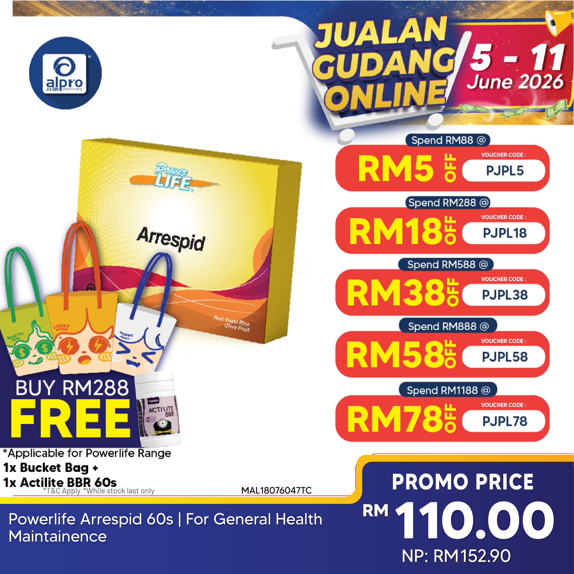 Powerlife Arrespid 60s | For General Health Maintainence Powerlife