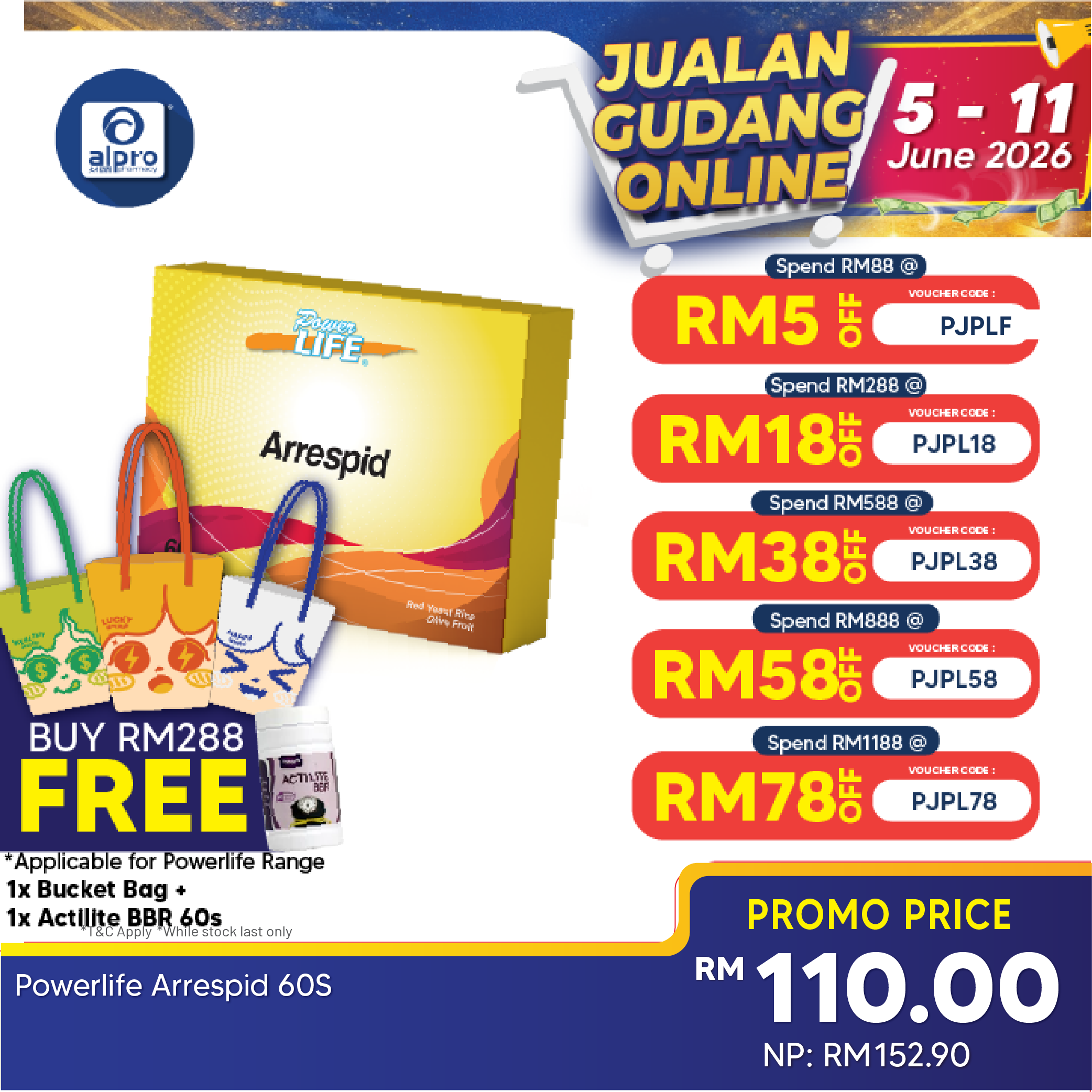 Powerlife Arrespid 60s | For General Health Maintainence Powerlife