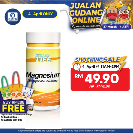 Powerlife Magnesium 555.56mg 60s Powerlife