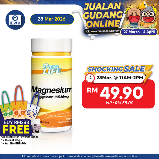 Powerlife Magnesium 555.56mg 60s Powerlife