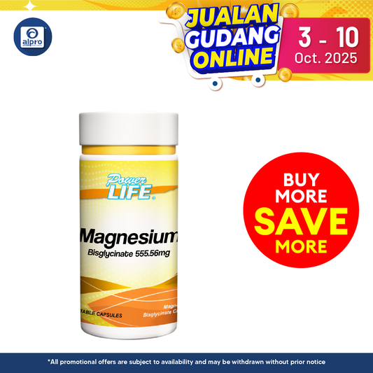 Powerlife Magnesium 555.56mg 60s Alpro Pharmacy