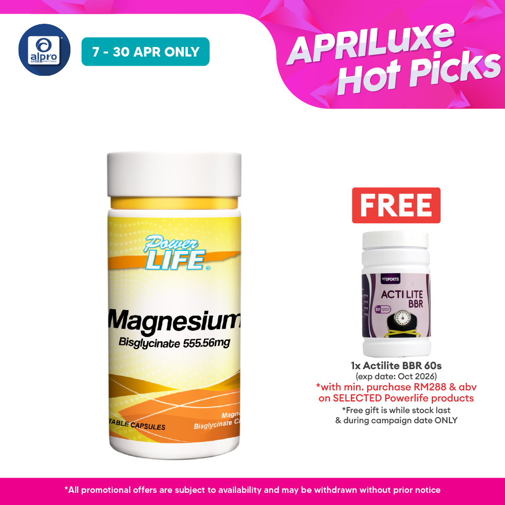 Powerlife Magnesium 555.56mg 60s Powerlife