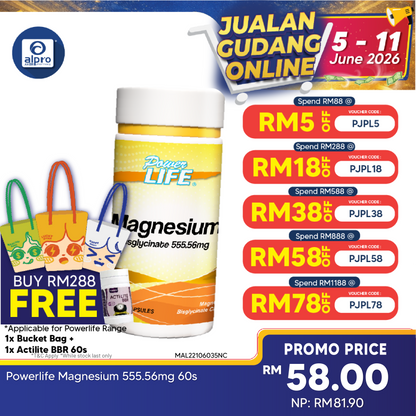 Powerlife Magnesium 555.56mg 60s Powerlife