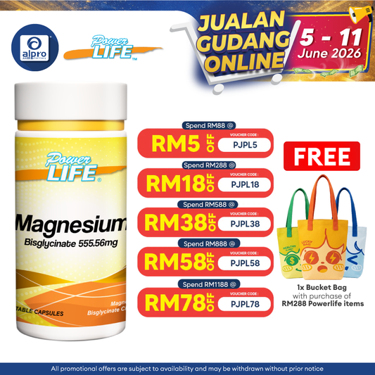 Powerlife Magnesium 555.56mg 60s Powerlife