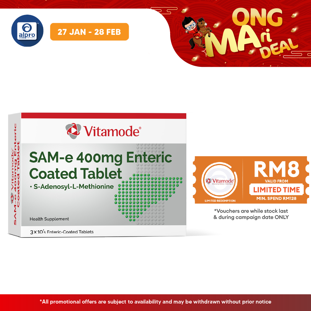 Vitamode SAM-E 400mg 30s | Liver Health Alpro Pharmacy