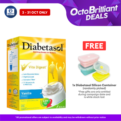 Diabetasol Milk Vanilla 600g| Help Control Blood Sugar Alpro Pharmacy