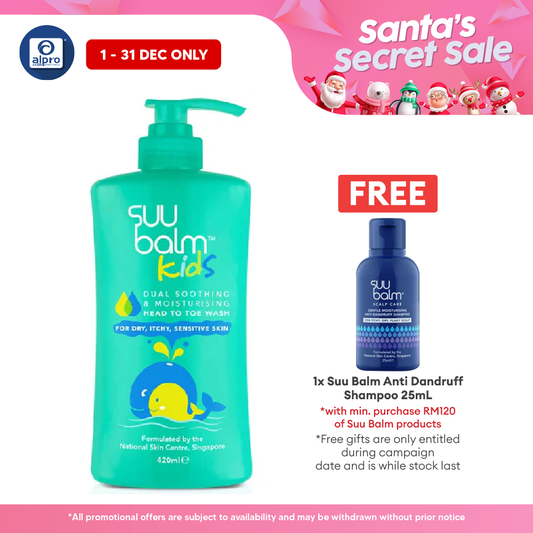 Suu Balm Kids Soothing & Moisturising Head To Toe Wash 420ml Suu Balm