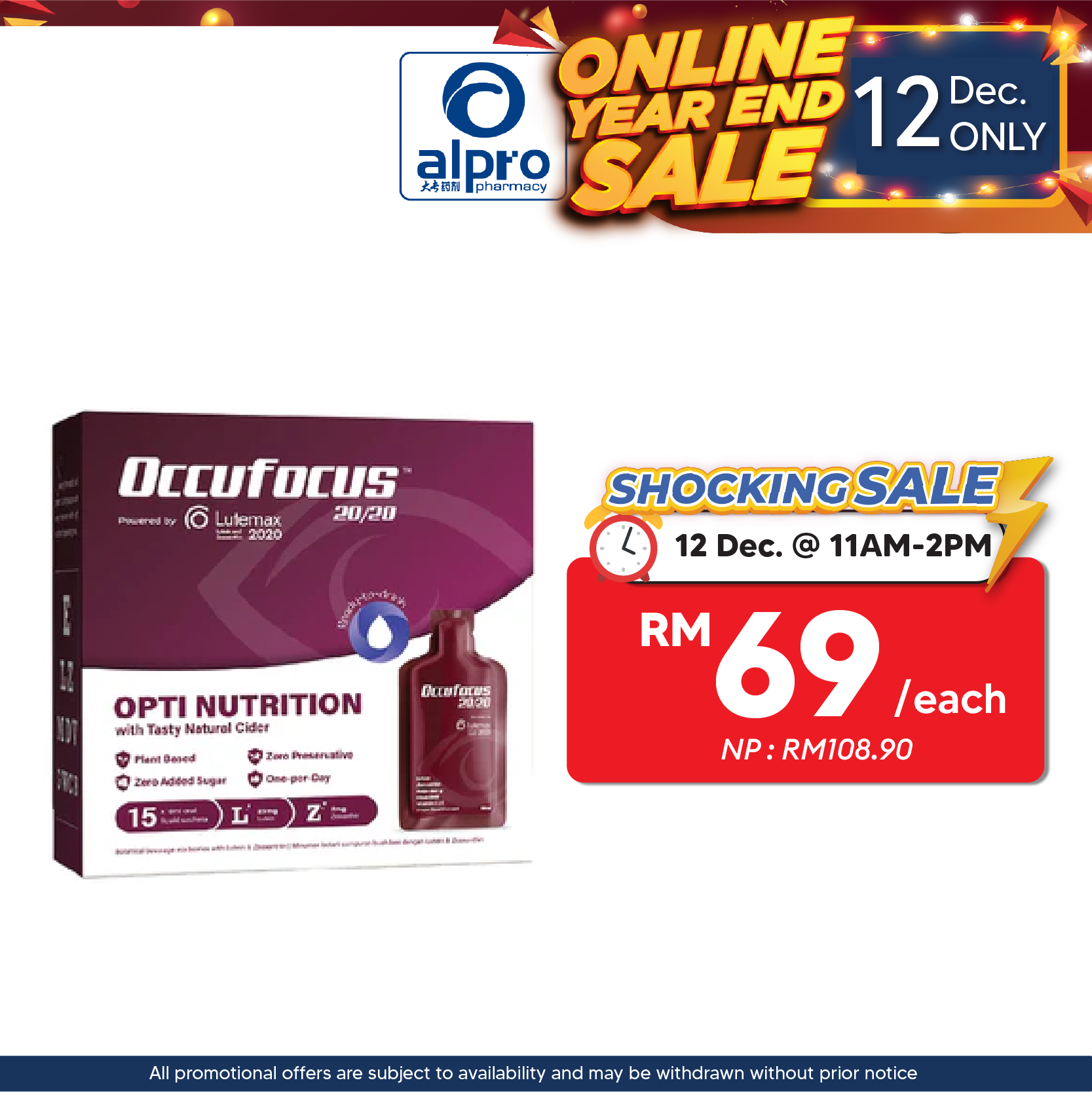 Occufocus 20/20 18g 15s | For Adult Eye Health