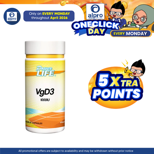 Powerlife Vitamin D3 (VgD3) 1000IU 60s Powerlife