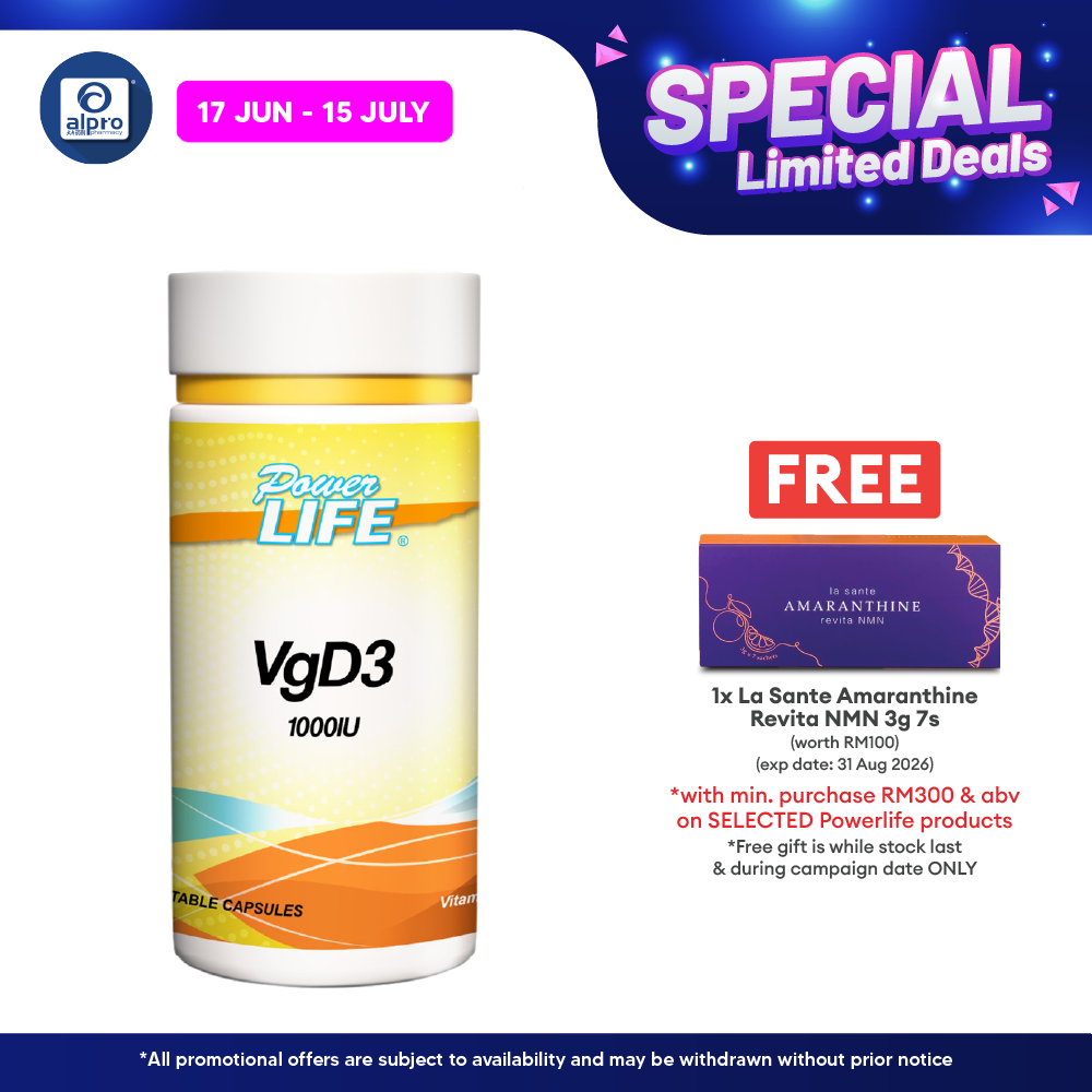 Powerlife Vitamin D3 (VgD3) 1000IU 60s Powerlife