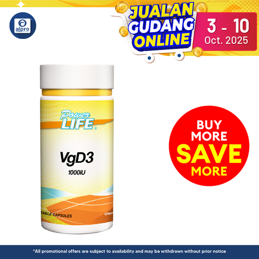 Powerlife Vitamin D3 (VgD3) 1000IU 60s Powerlife