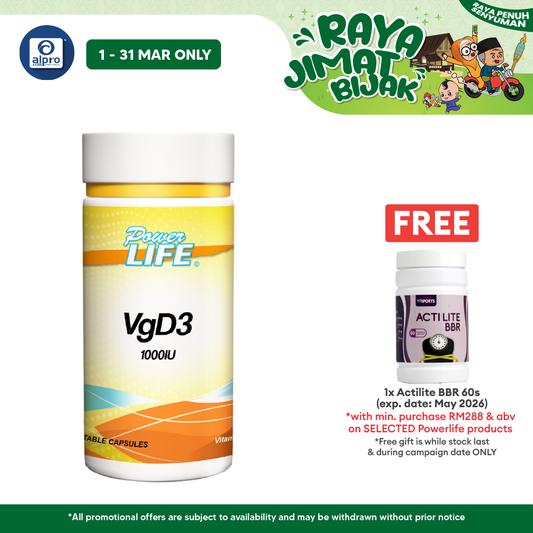 Powerlife Vitamin D3 (VgD3) 1000IU 60s Powerlife